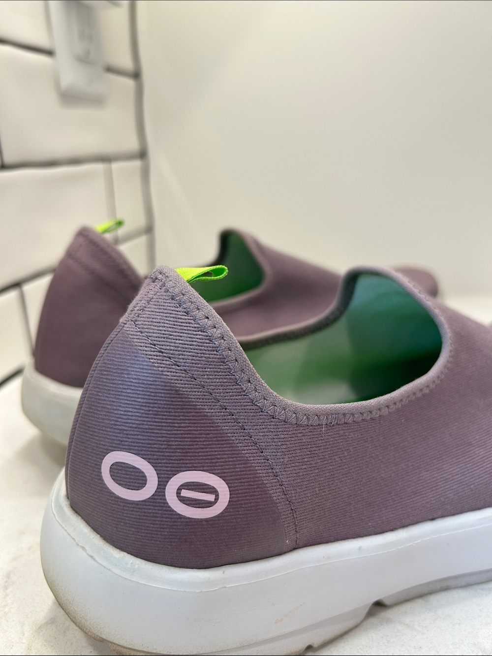 Oofos Womens OOmg Eezee Slip On Shoe Size11 Mauve Purple Recovery Comfort Sporty - Picture 14 of 15